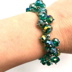 Green crystal glass bracelet